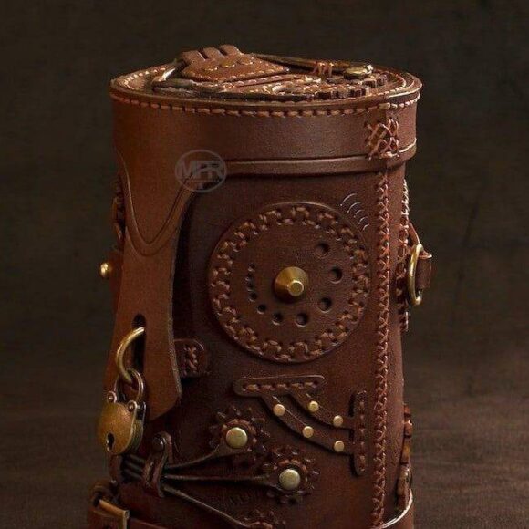 Выкройка копилка в стиле стимпанк от MPR Leatherworks