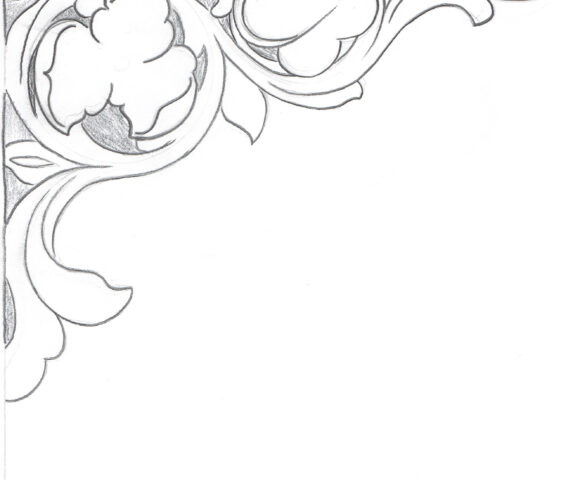 Тиснение цветы