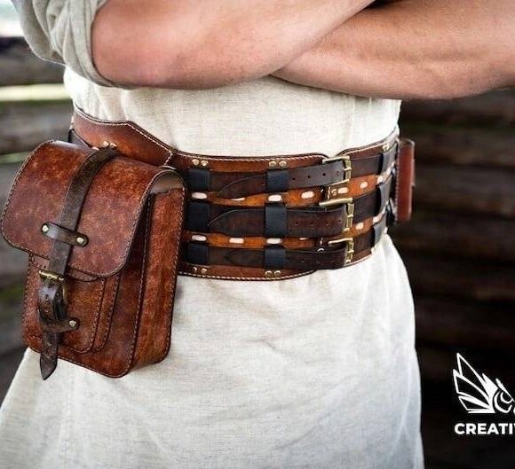 Кожаный пояс викинг