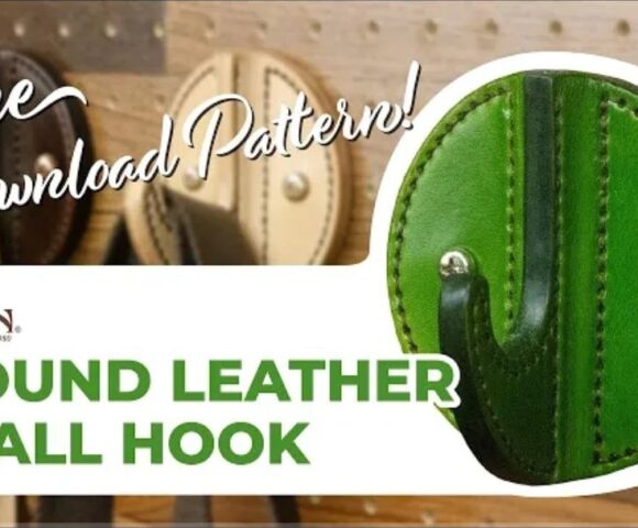 Настенный крючок из кожи