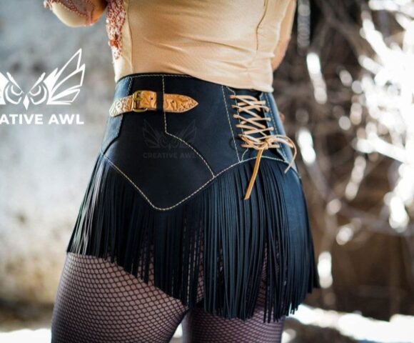 Выкройка женской кожаной юбки