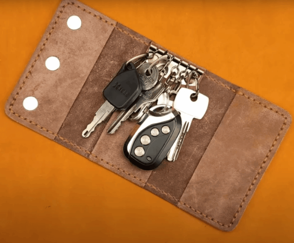 Ключница из кожи выкройка