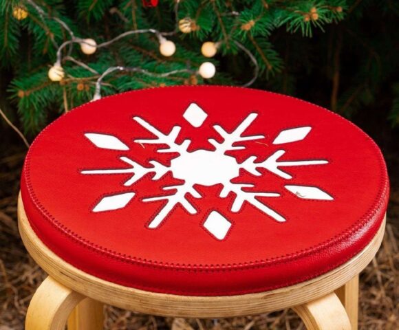 Выкройка подушка на стул из кожи