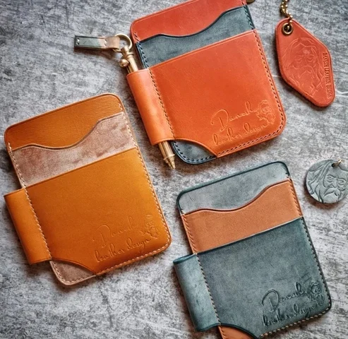 Выкройка кожаный картхолдер с держателем