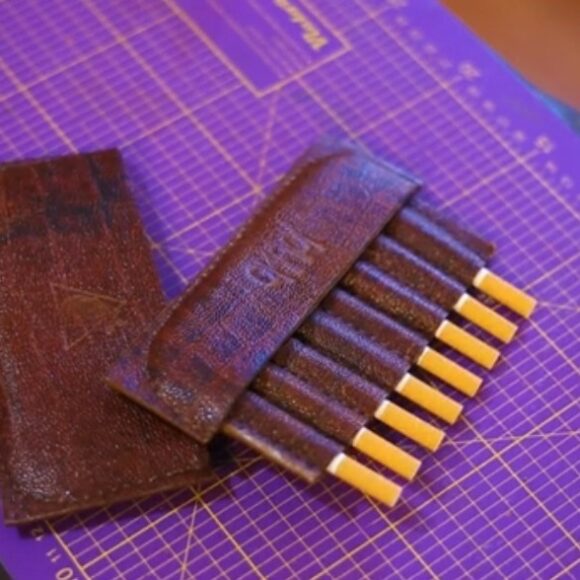 Выкройка портсигар из кожи