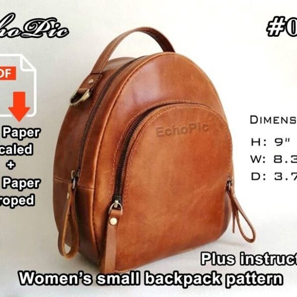 Выкройка женский небольшой рюкзак