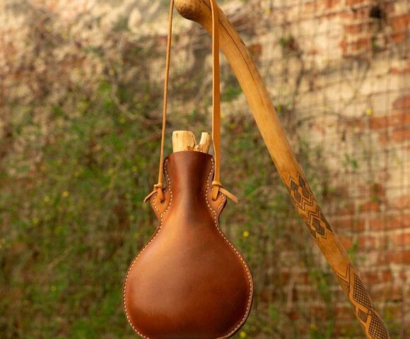 Средневековая кожаная фляжка выкройка