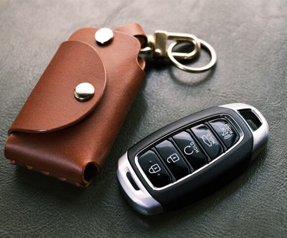 Выкройка кожаного чехла для смарт ключей