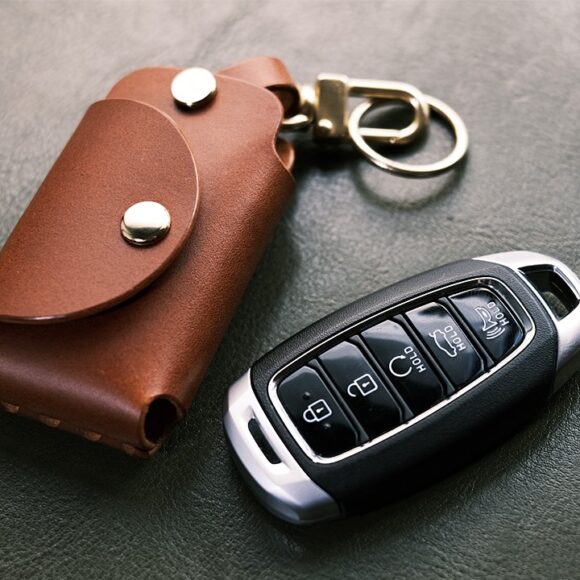 Выкройка кожаного чехла для смарт ключей