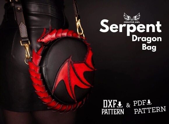 Выкройка круглая женская сумочка