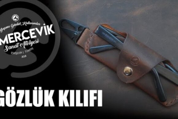 Шаблон очечник из кожи с карабином делая его универсальным, Выкройку вы можете переделать под себя изменив детали и внешний вид изделия