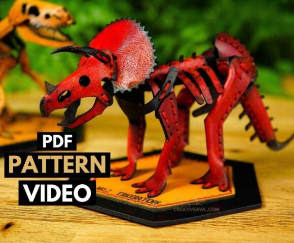 Выкройка трицератопса игрушки динозавра