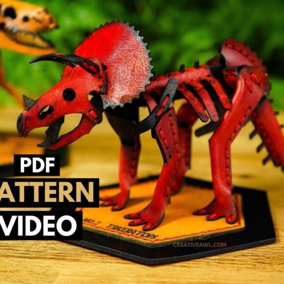 Выкройка трицератопса игрушки динозавра