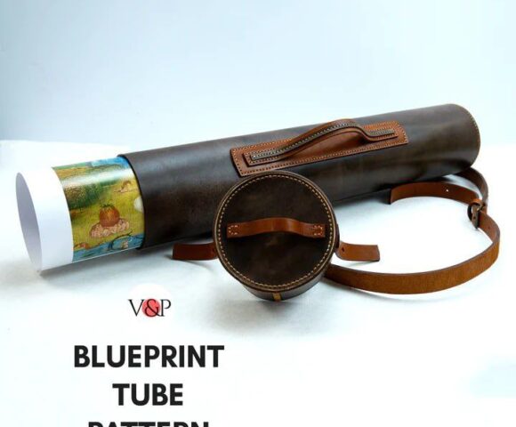 Выкройка тубуса из кожи для хранения