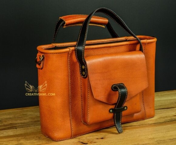 Сумочка ранец из кожи