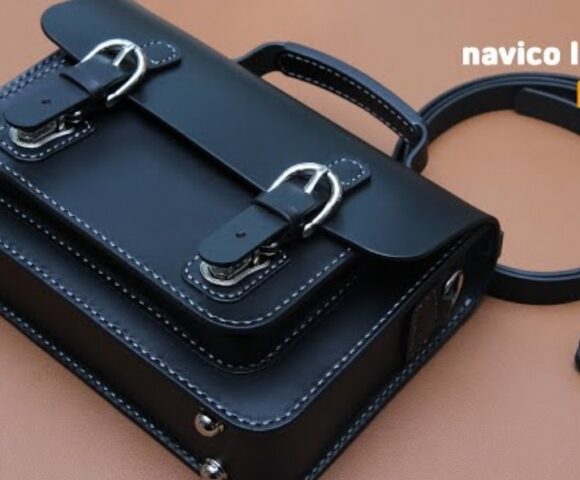 Выкройка кожаный небольшой портфель