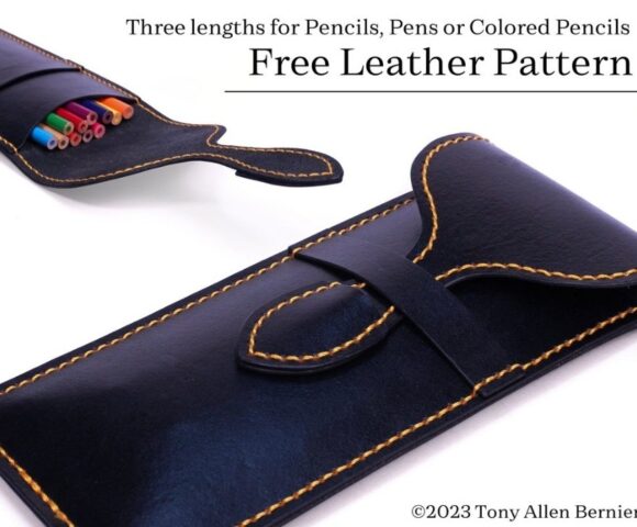 Выкройка простой из кожи пенал для ручек