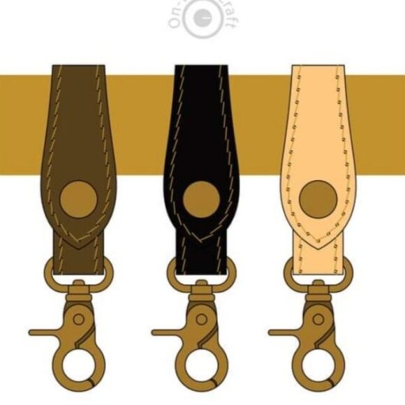 Выкройка ремешок из кожи для ключей