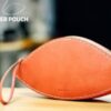 Сумочка из кожи на молнии в форме