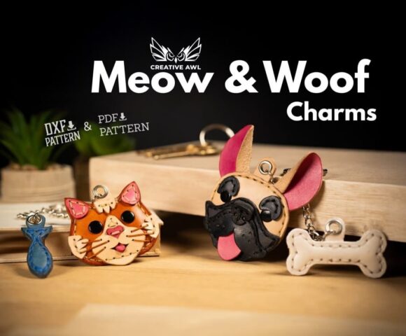 Выкройка брелоки из кожи + подвесы для сумки и рюкзака