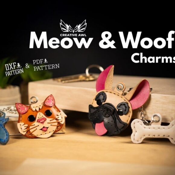 Выкройка брелоки из кожи + подвесы для сумки и рюкзака