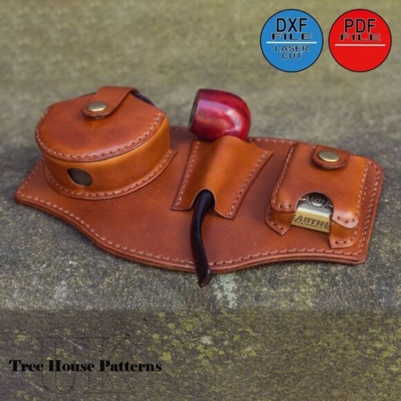 Выкройка органайзер для курительной трубки из кожи