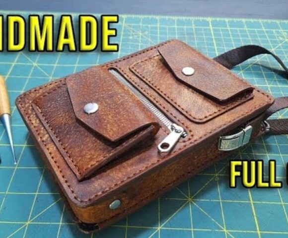 Выкройка мужская кожаная сумочка через плечо мессенджер. Удобная практичная и стильная