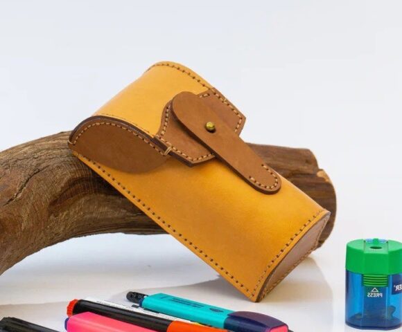 Выкройка пенал из кожи для маркеров и фломастеров от знаменитого мастера