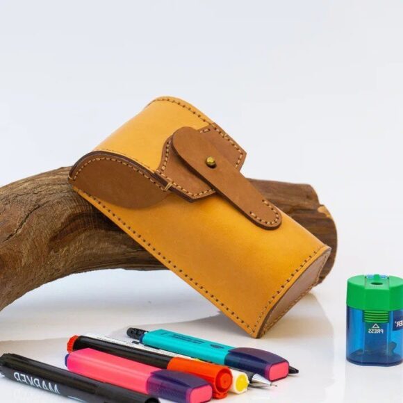 Выкройка пенал из кожи для маркеров и фломастеров от знаменитого мастера