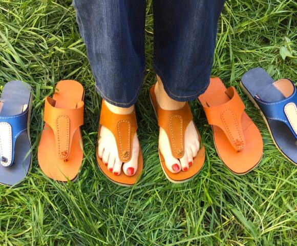 Выкройка женские повседневные шлёпанцы из кожи