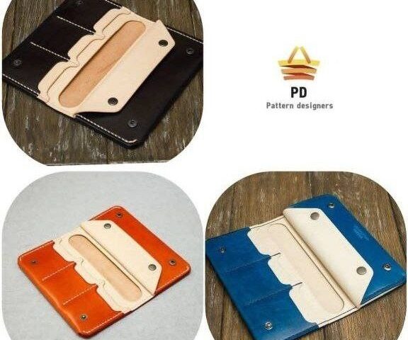 Кошелек кожаный лонгер из кожи выкройка