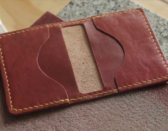 Складной картхолдер из кожи выкройка от Corter Leather знаменитого мастера