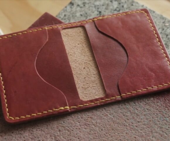 Складной картхолдер из кожи выкройка от Corter Leather знаменитого мастера