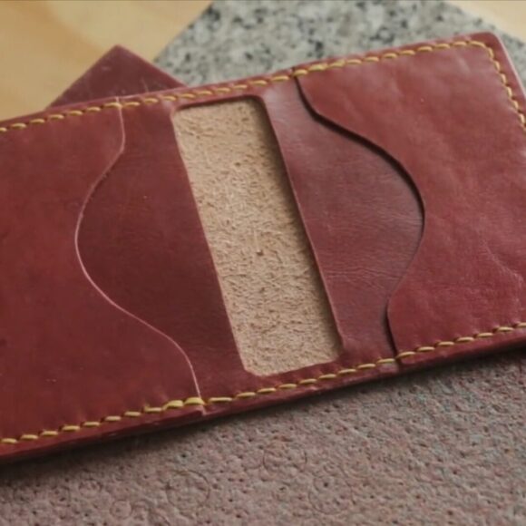 Складной картхолдер из кожи выкройка от Corter Leather знаменитого мастера
