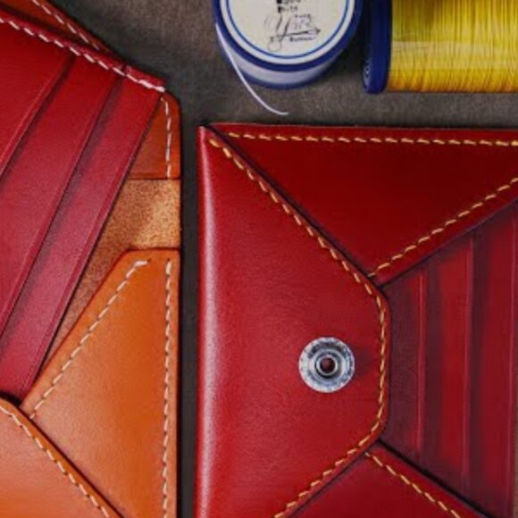 Выкройка из кожи конверт и картхолдер аля тинькоф