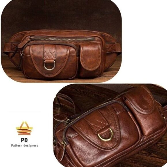 Выкройка мужской сумки на пояс