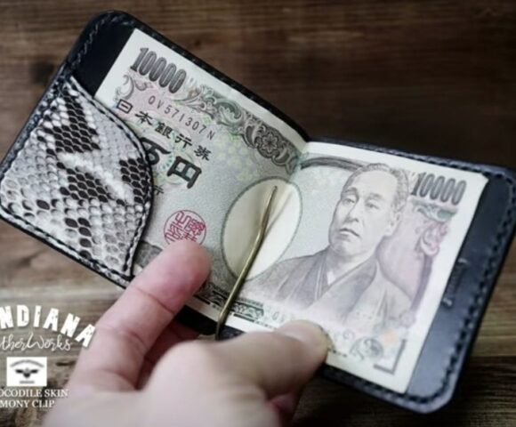 Зажим из кожи для денег выкройка бесплатно + мк