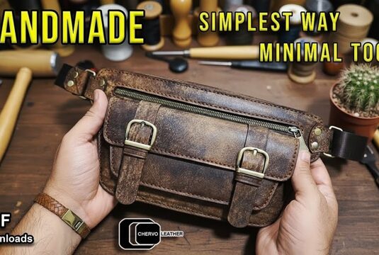 Поясная сумка кожаная выкройка от Chervo Leather с подробной инструкцией