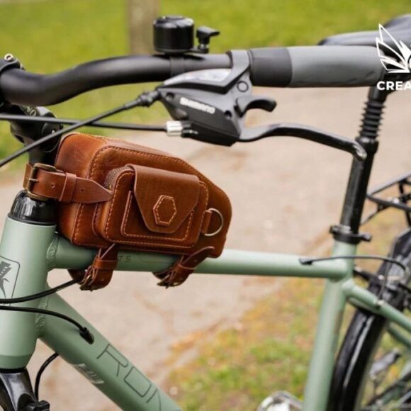 Выкройка кожаная велосипедная сумка