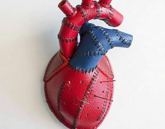 Игольница в виде анатомического сердца