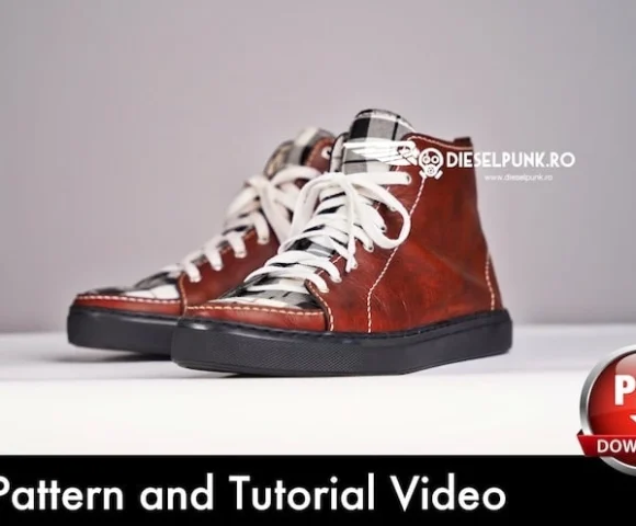 Кеды из кожи выкройка с элементами ткани