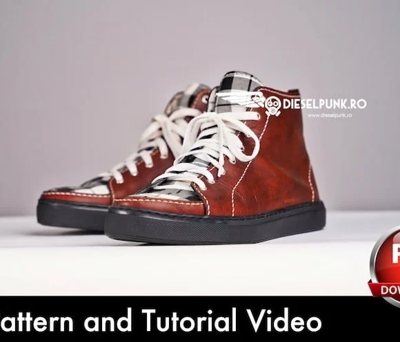 Кеды из кожи выкройка с элементами ткани