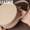 Круглая сумочка выкройка из кожи от Mechi Leather