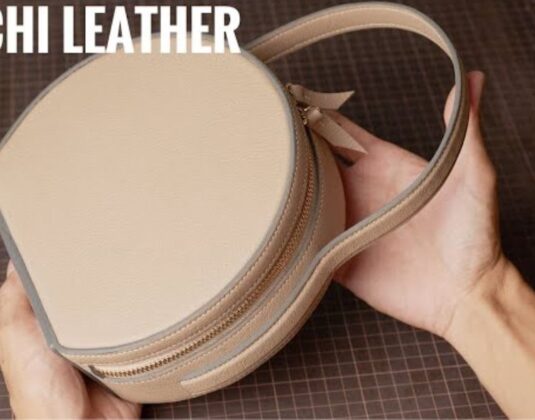 Круглая сумочка выкройка из кожи от Mechi Leather