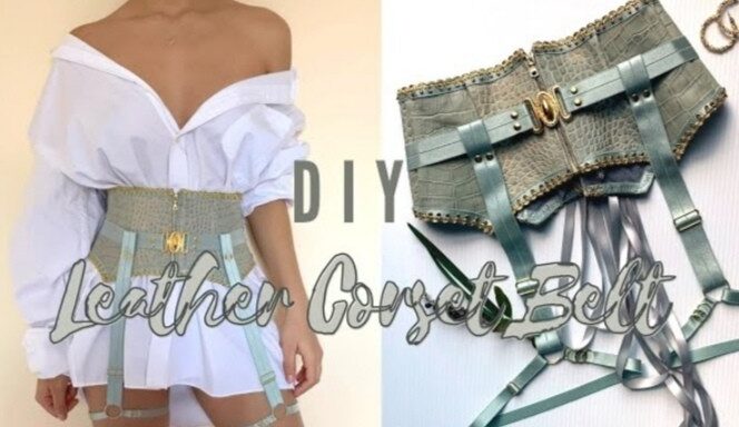 Женский корсетный пояс выкройка из ткани и кожи
