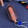 Простая ключница выкройка из кожи
