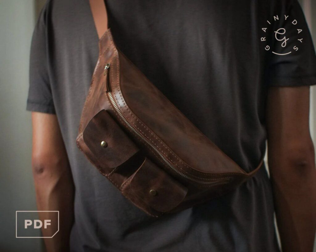 Сумка слинг с двумя карманами спереди