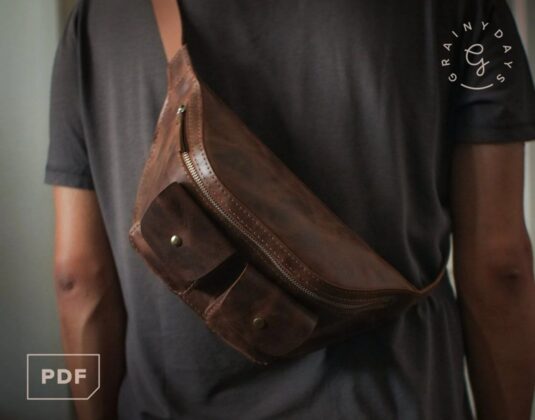 Сумка слинг с двумя карманами спереди