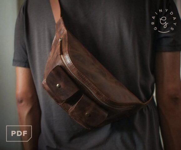 Сумка слинг с двумя карманами спереди