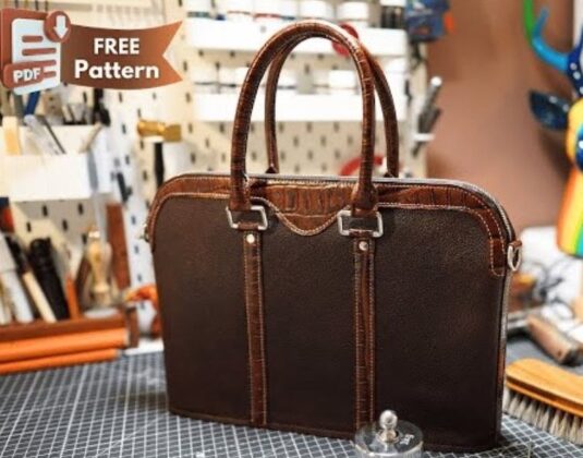 Выкройка кожаный портфель сумка, которую можно сшить из ткани канвас